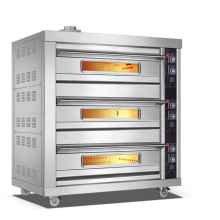 Commercial Equipment Bakery Machine Gas Baking Oven Stainless Steel Baking Pizza Oven